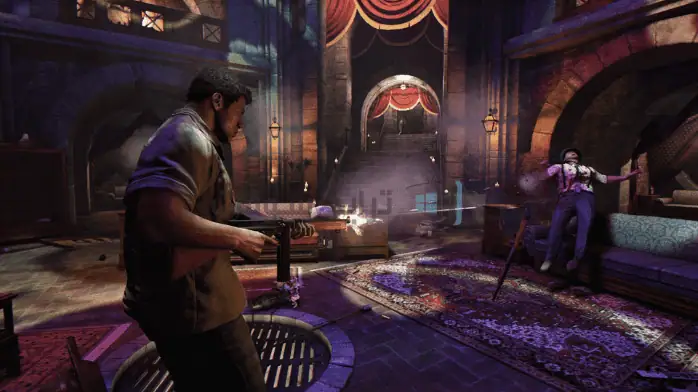 فن الغلاف للعبة Mafia 3، يتميز بمشهد حضري قاسٍ مع شخصية مركزية وعناصر الجريمة والصراع.