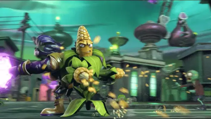 لقطة شاشة تحميل لعبة Plants Vs Zombies 2 للكمبيوتر على الكمبيوتر الشخصي، والتي تتميز بالنباتات الملونة التي تدافع ضد شخصيات الزومبي المختلفة.